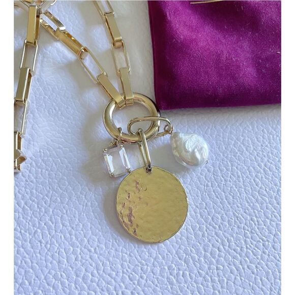 Devon Leigh Gold Pendant with Stones Necklace - Picture 4 of 4